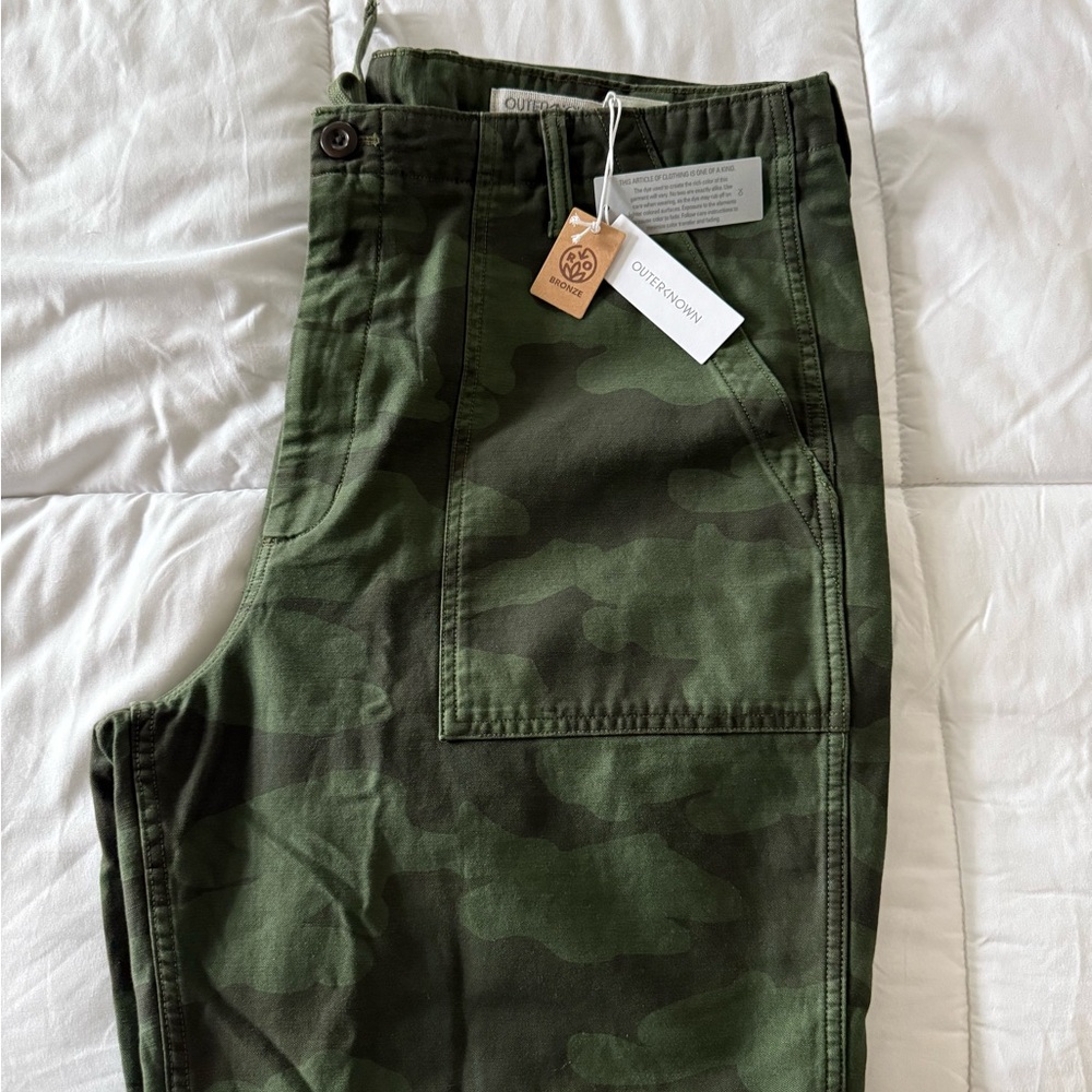 Outerknown Men's Green Camouflage Pants